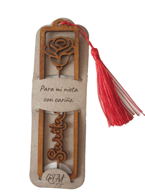 Marcapáginas personalizables de madera